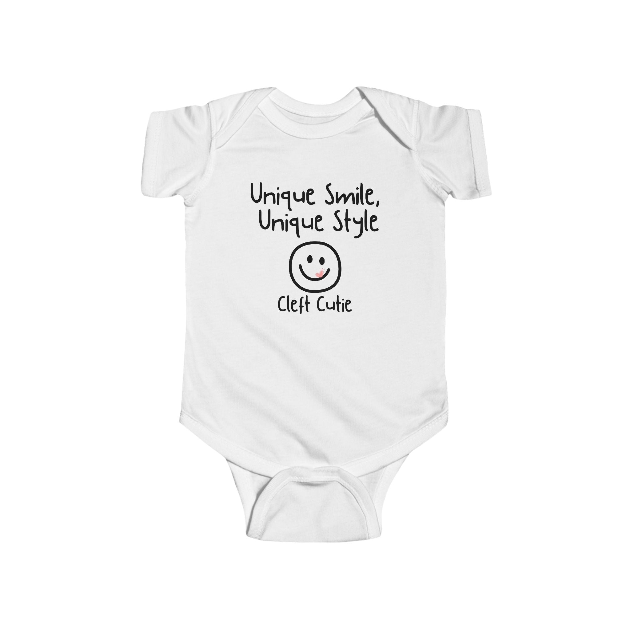 Unique Smile, Unique Style (girl) - Cleft lip and Palate Awareness baby bodysuit