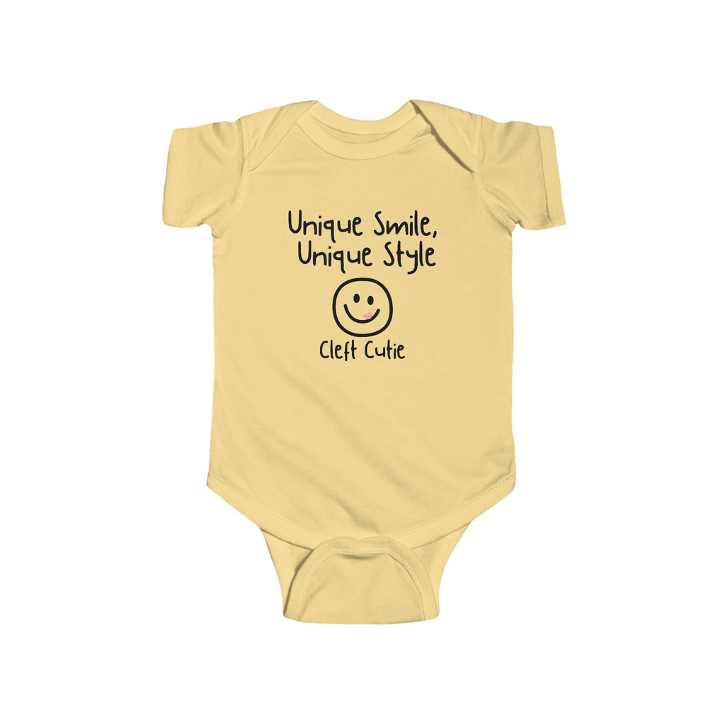 Unique Smile, Unique Style (girl) - Cleft lip and Palate Awareness baby bodysuit