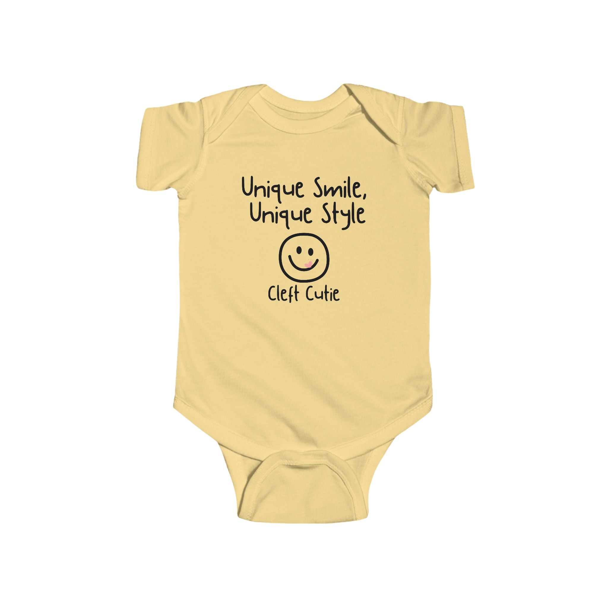 Unique Smile, Unique Style (girl) - Cleft lip and Palate Awareness baby bodysuit