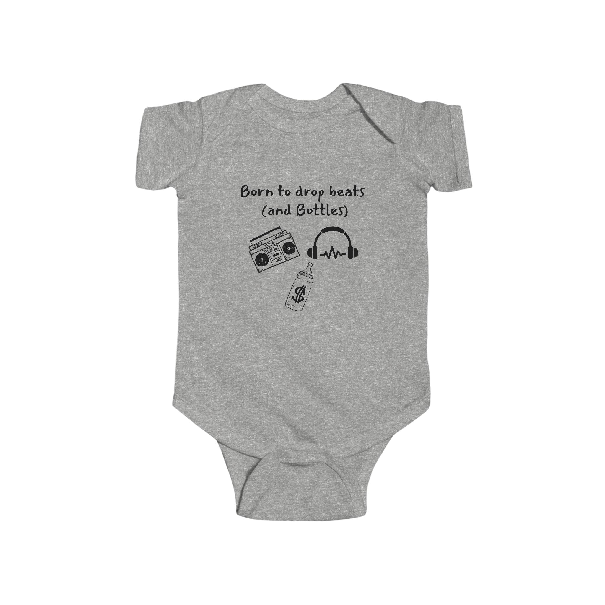 Born to drop beats - Rap DJ baby bodysuit