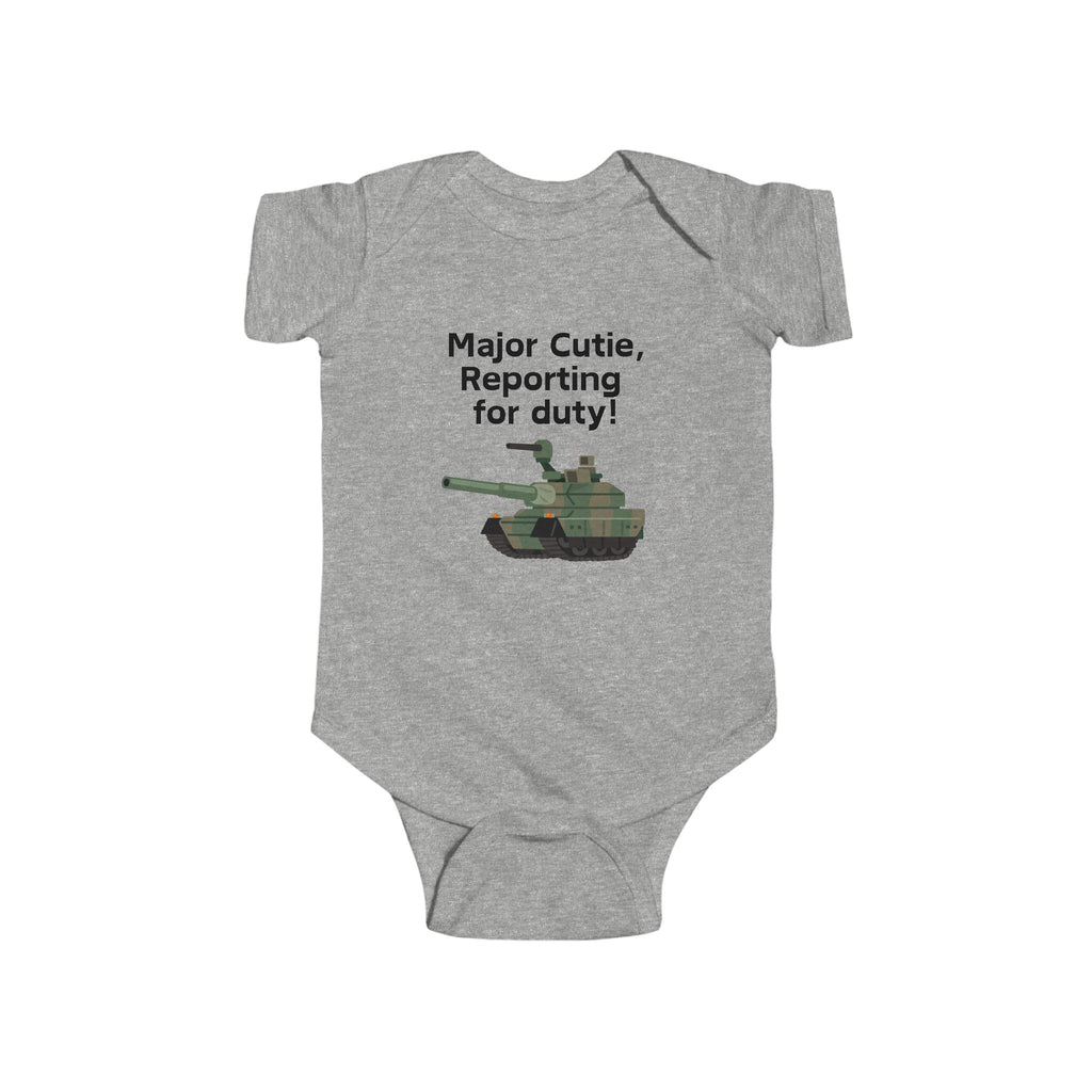 Major Cutie Reporting for Duty! - Army baby bodysuit