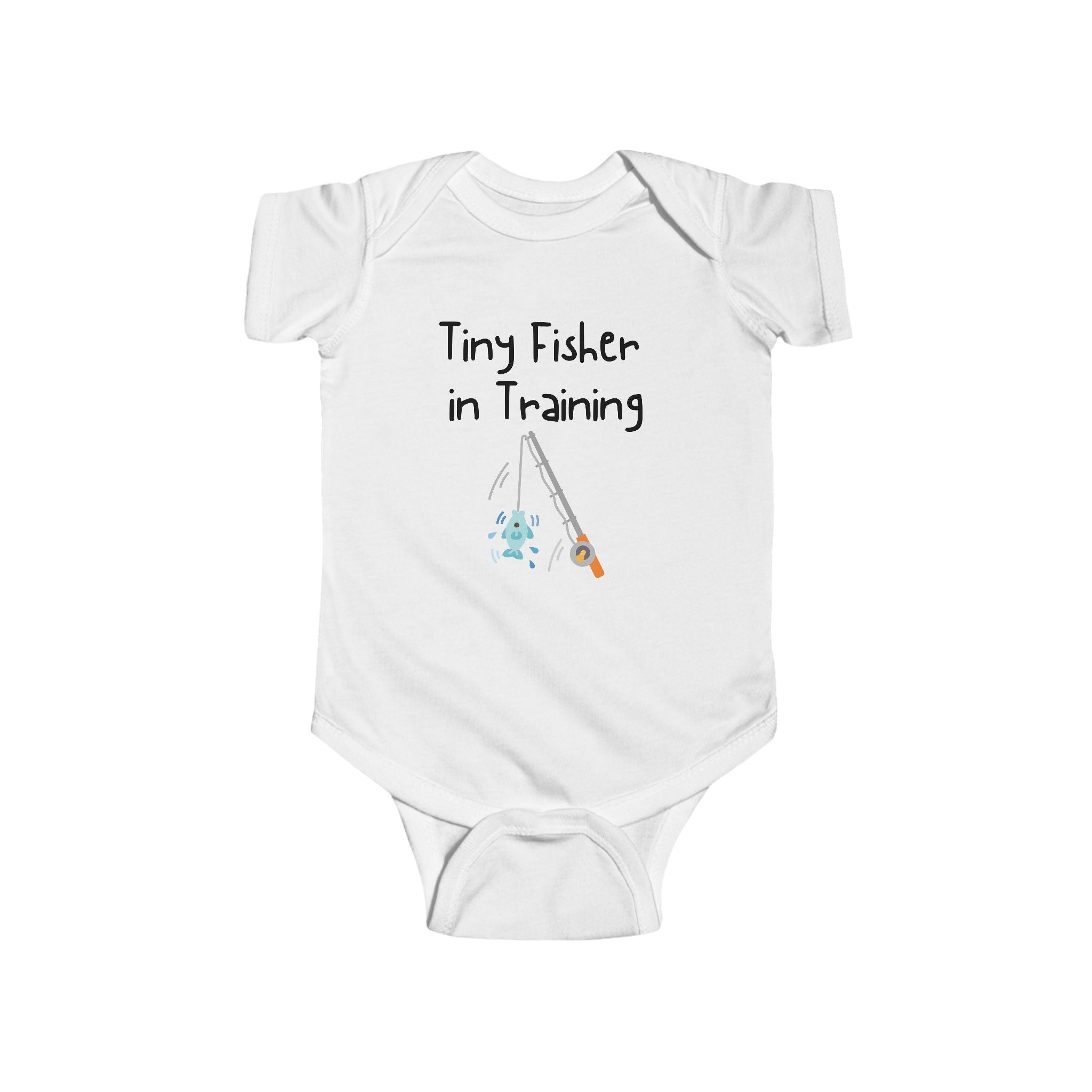 Tiny Fisher in training - Fishing baby bodysuit