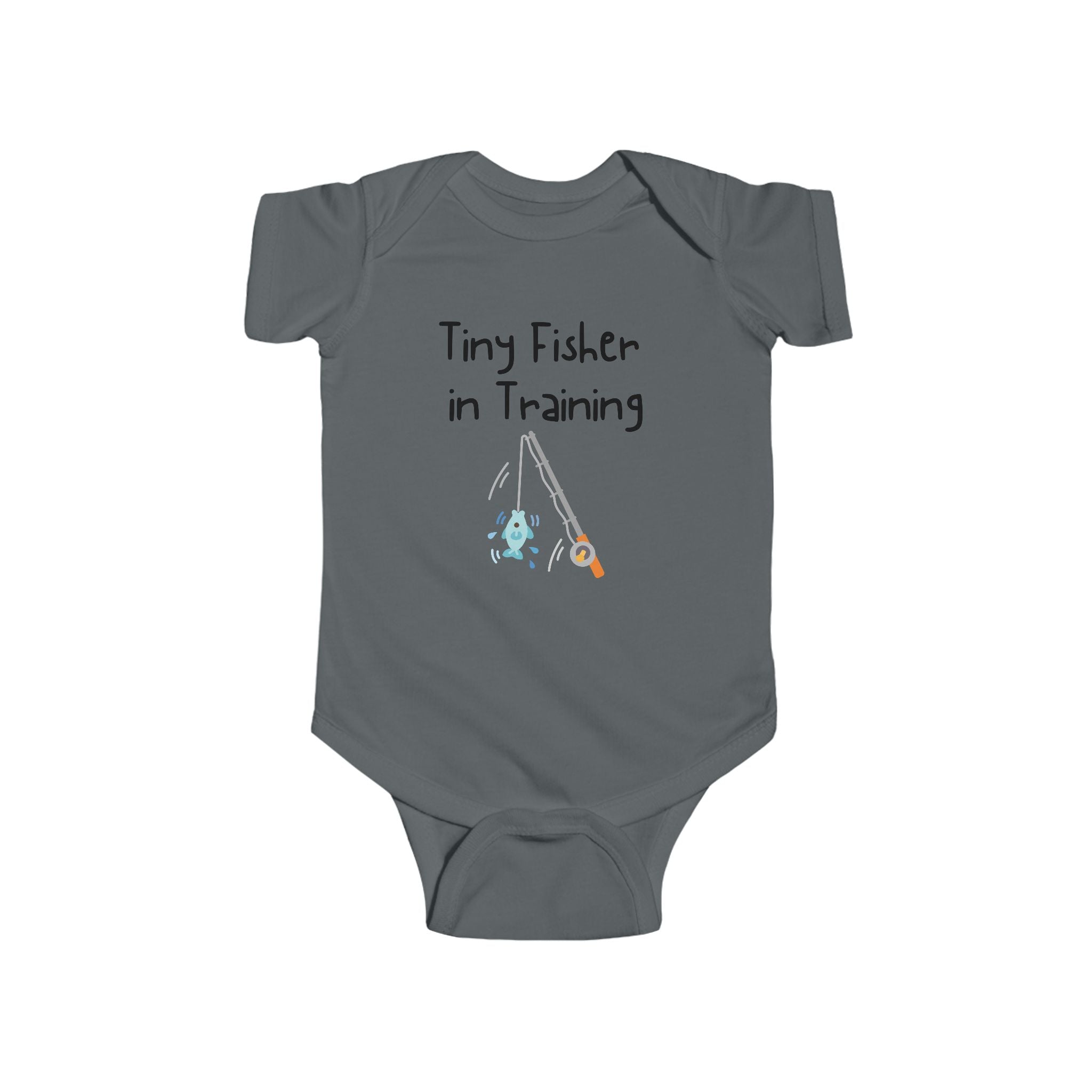 Tiny Fisher in training - Fishing baby bodysuit