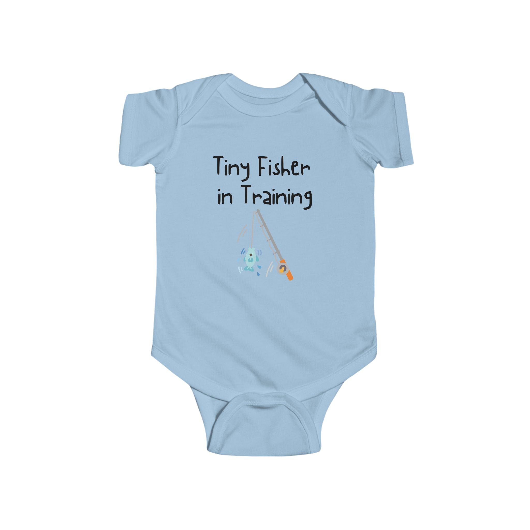 Tiny Fisher in training - Fishing baby bodysuit