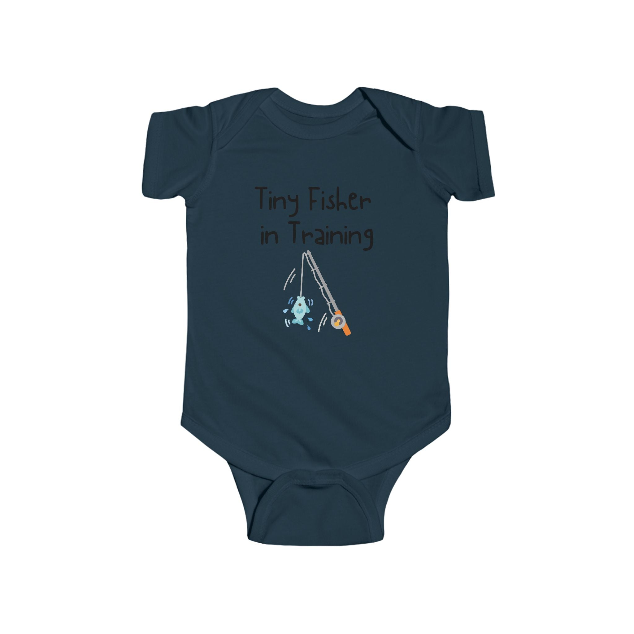 Tiny Fisher in training - Fishing baby bodysuit