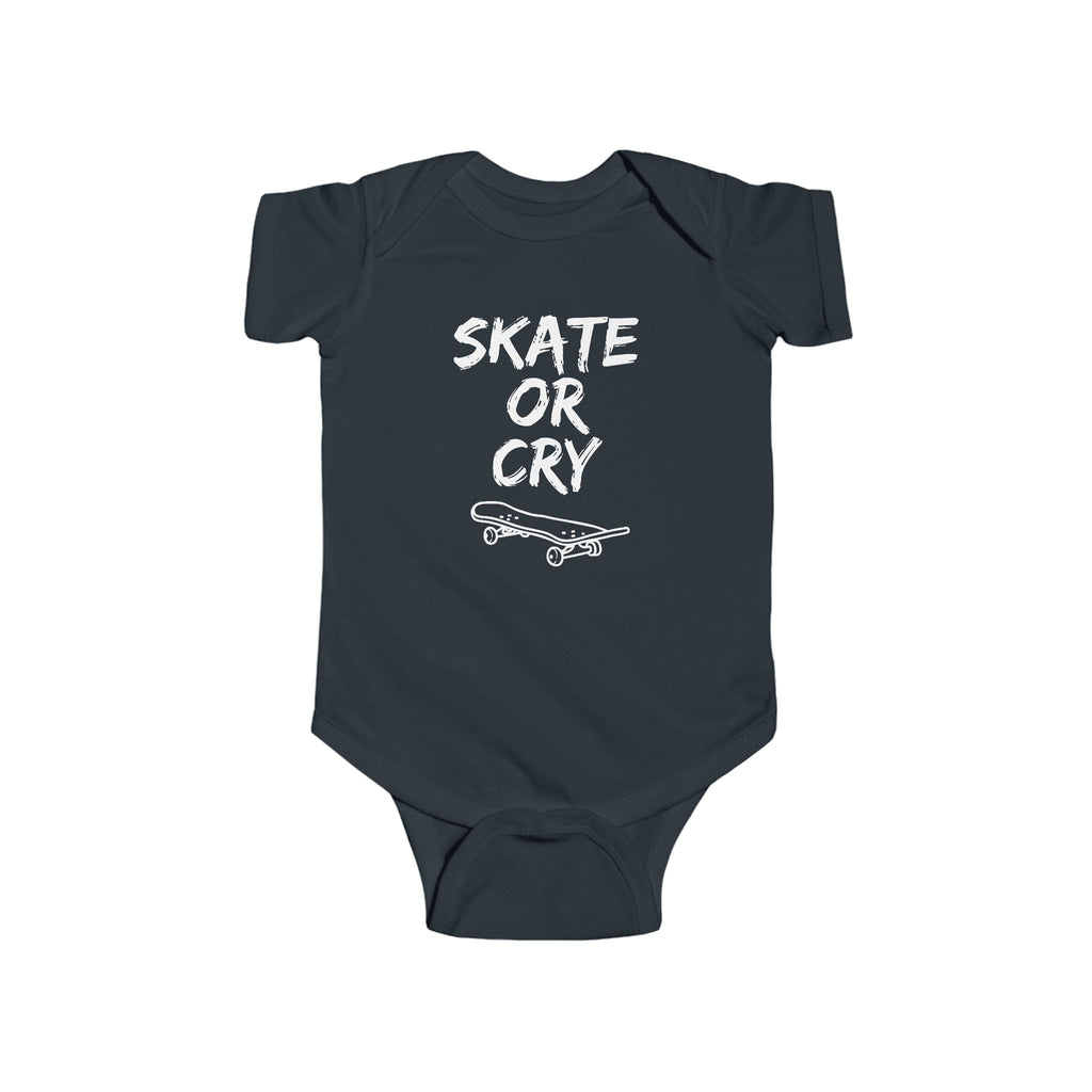 Skate Or Cry - Skateboarding baby bodysuit