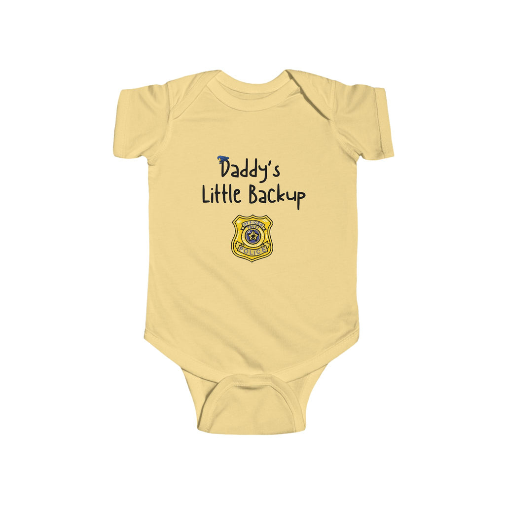 Daddy's Little Backup - Police baby bodysuit