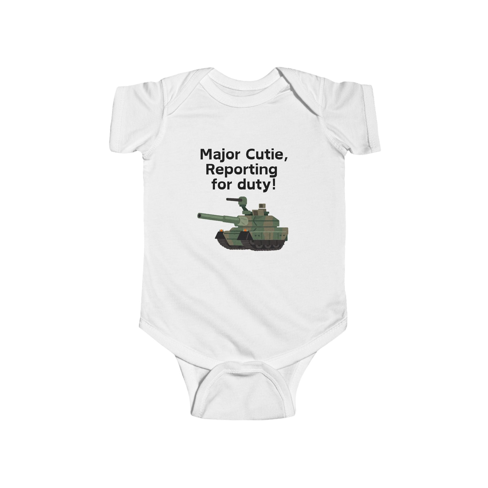 Major Cutie Reporting for Duty! - Army baby bodysuit
