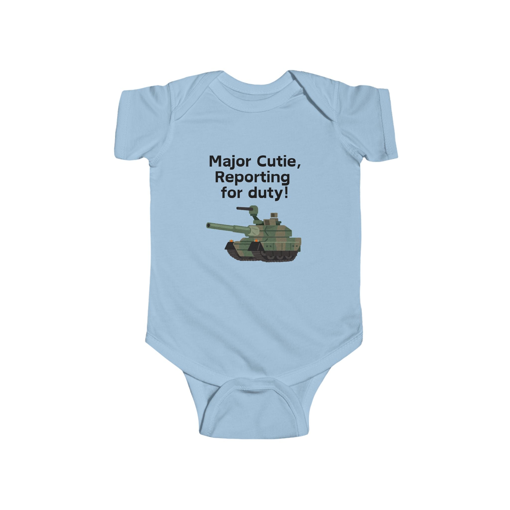 Major Cutie Reporting for Duty! - Army baby bodysuit