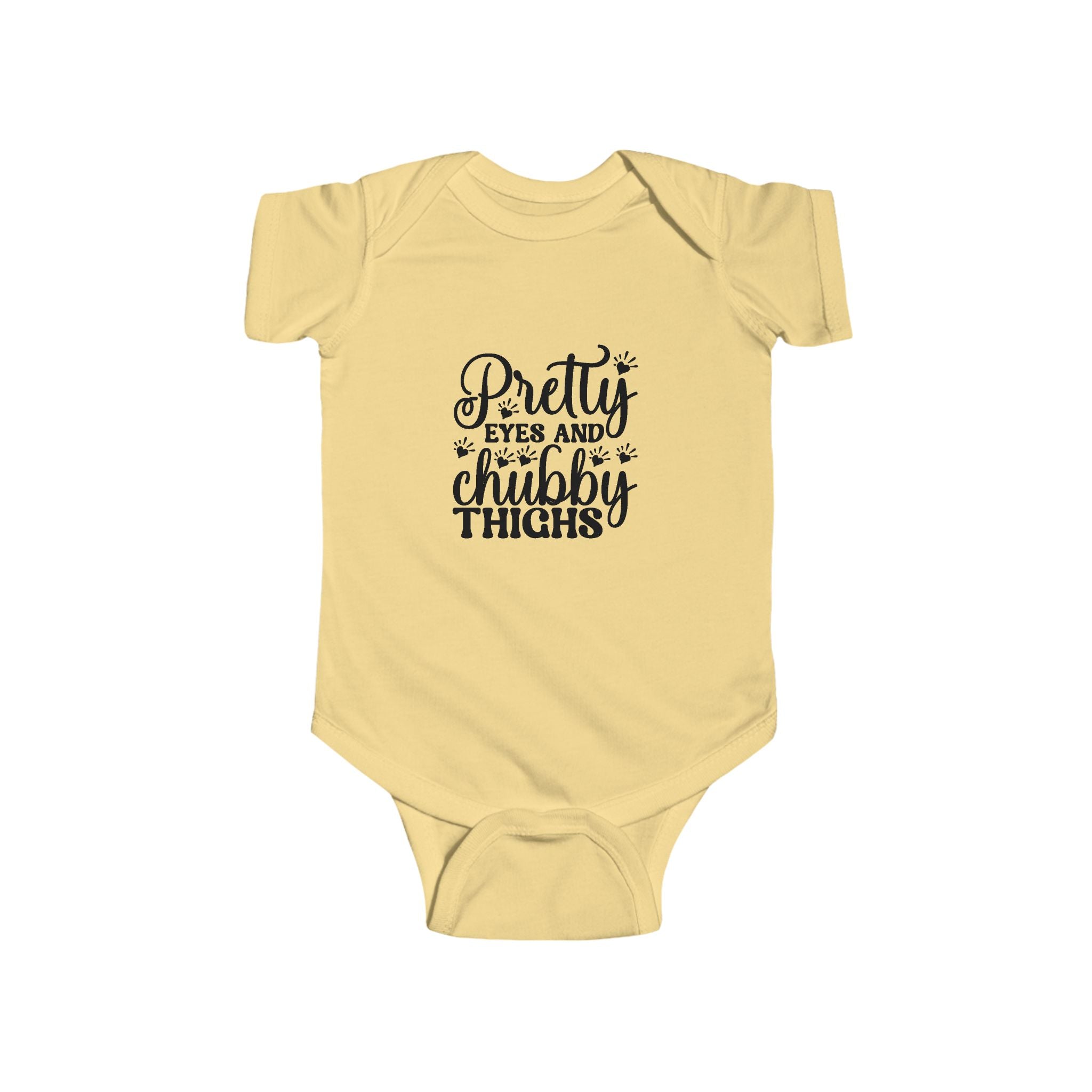 Pretty Eyes and Chubby Thighs - baby bodysuit