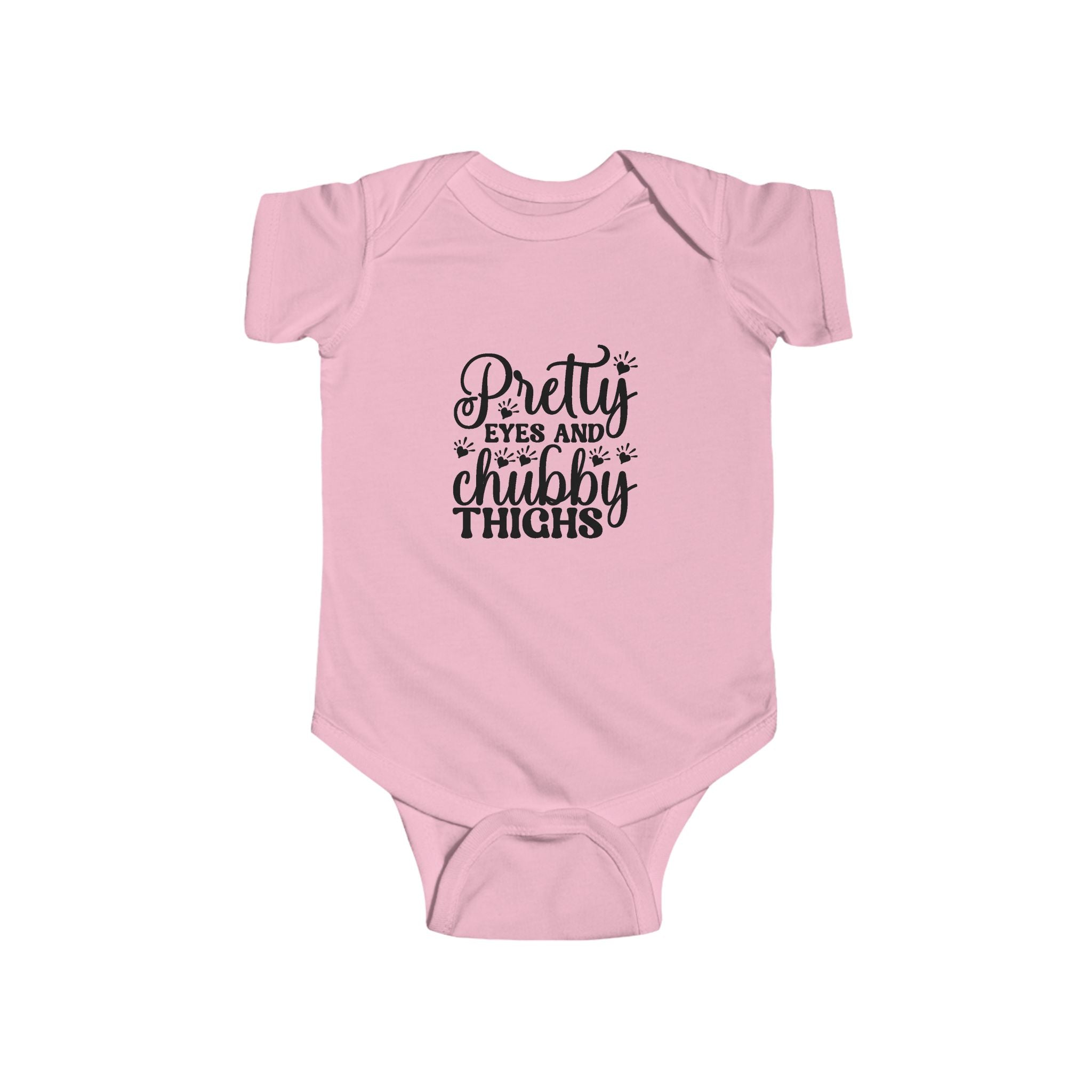Pretty Eyes and Chubby Thighs - baby bodysuit