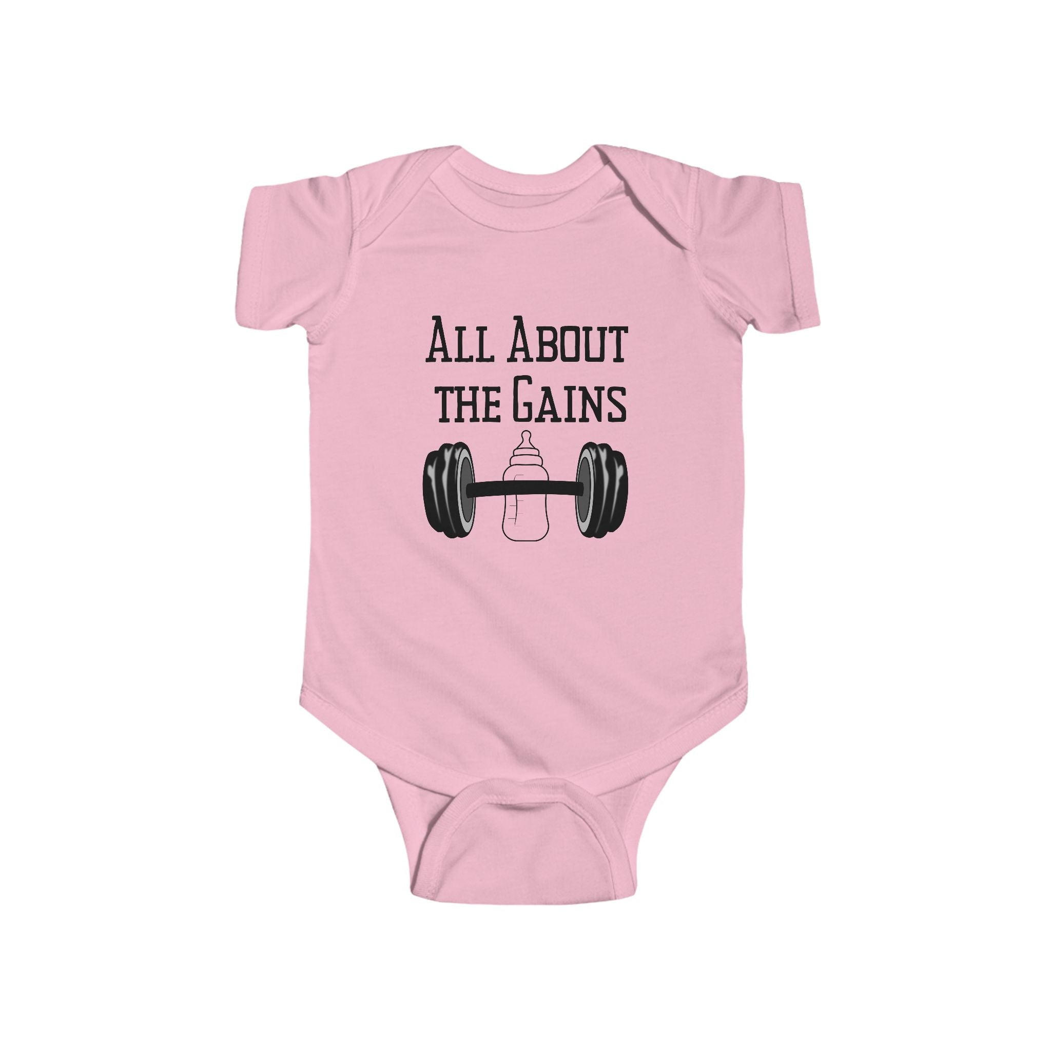 All About the Gains - Gym baby bodysuit