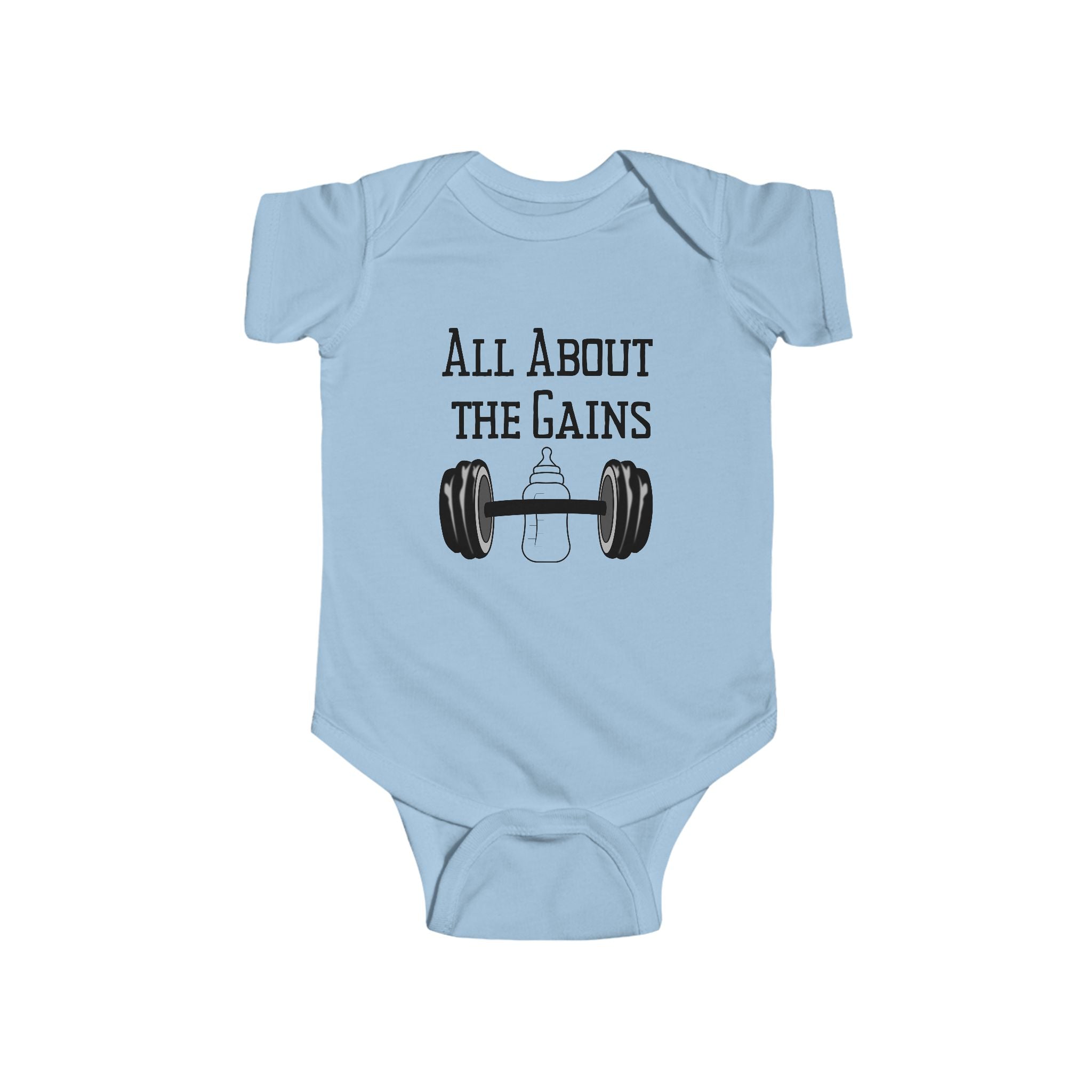 All About the Gains - Gym baby bodysuit