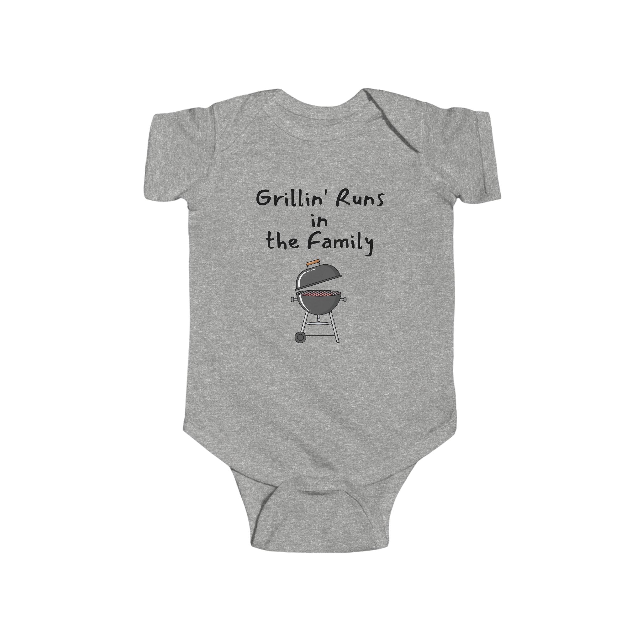 Grillin Runs in the Family Baby Shirt - BBQ baby bodysuit