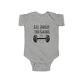 All About the Gains - Gym baby bodysuit