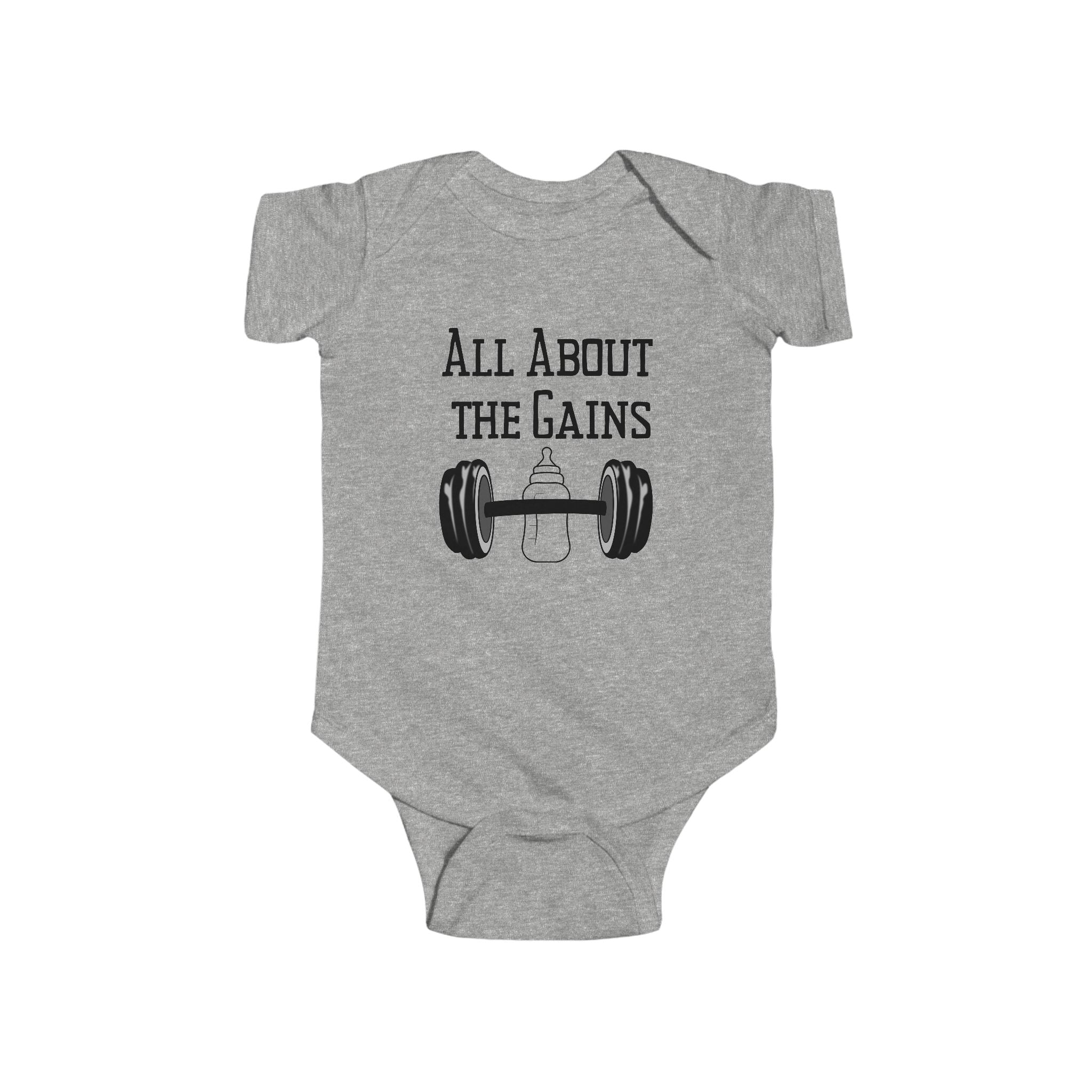 All About the Gains - Gym baby bodysuit