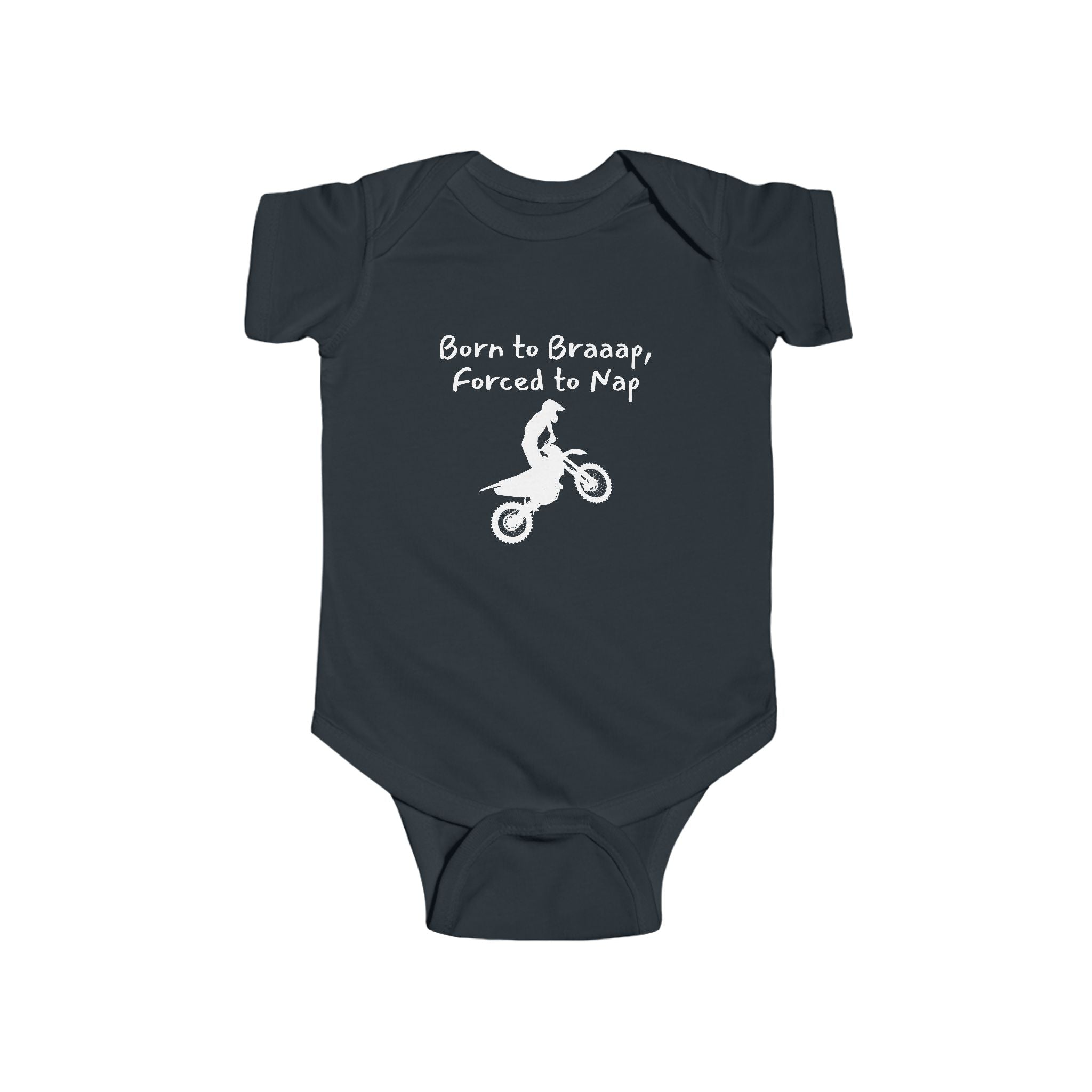 Born to Braaaaaap, Forced to Nap - Motocross baby bodysuit