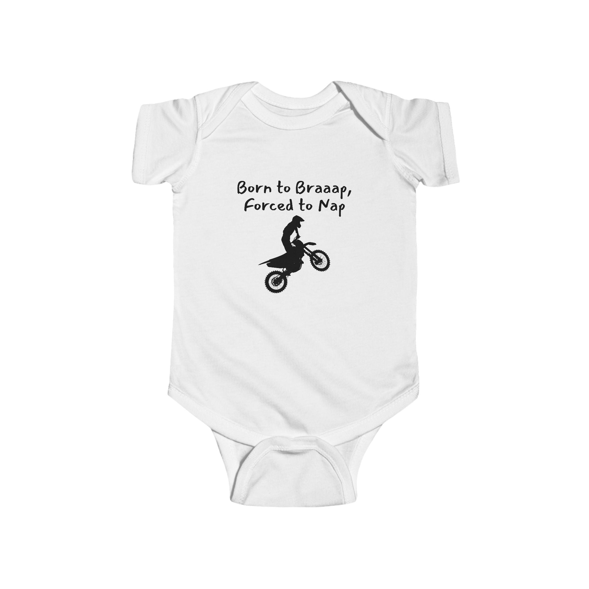Born to Braaaaaap, Forced to Nap - Motocross baby bodysuit