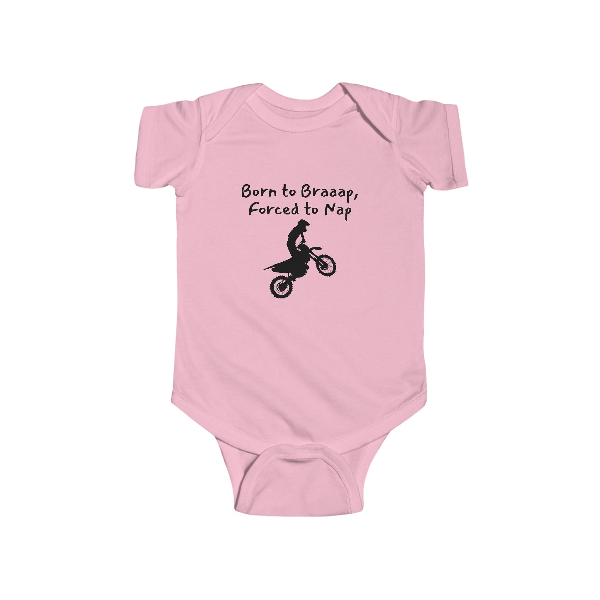 Born to Braaaaaap, Forced to Nap - Motocross baby bodysuit