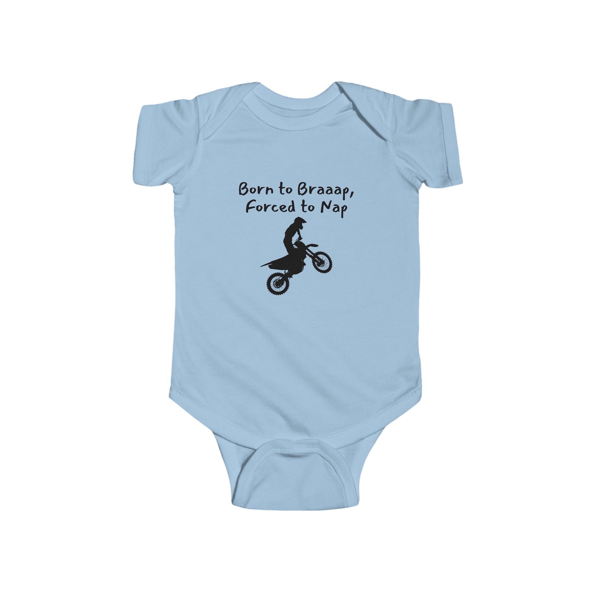 Born to Braaaaaap, Forced to Nap - Motocross baby bodysuit