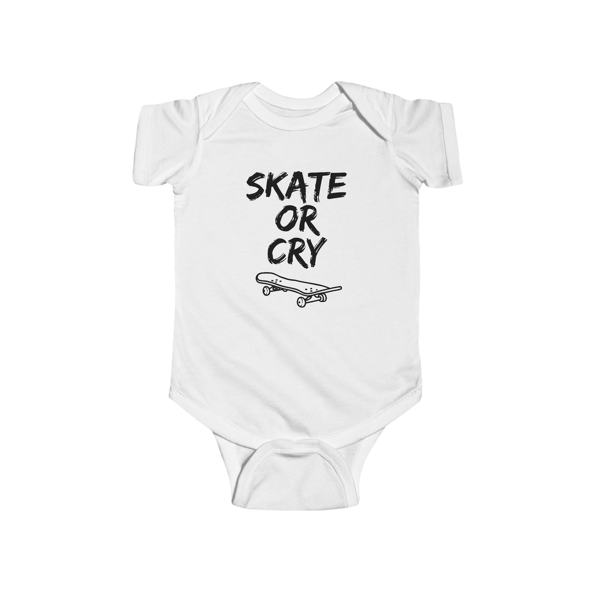 Skate Or Cry - Skateboarding baby bodysuit