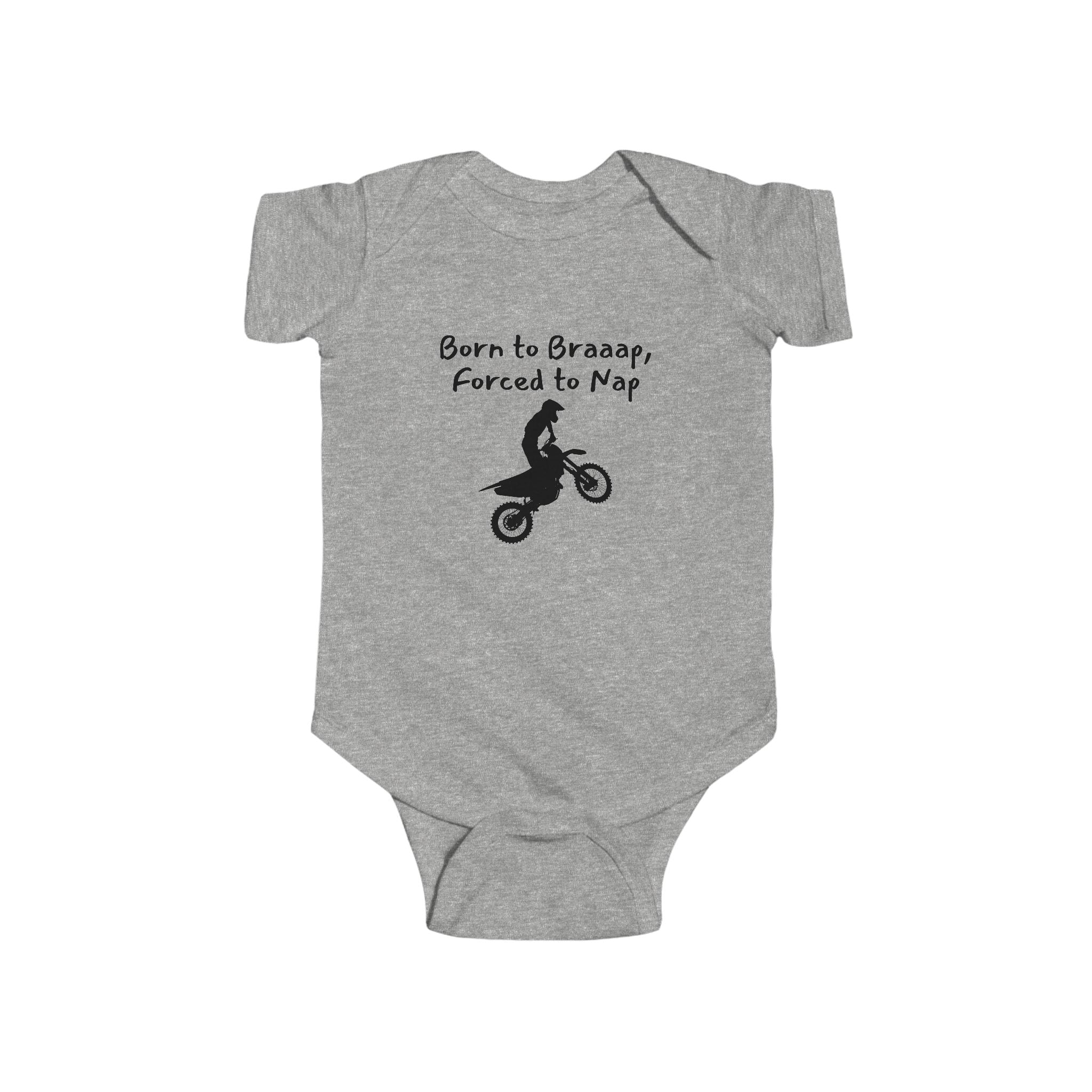 Born to Braaaaaap, Forced to Nap - Motocross baby bodysuit