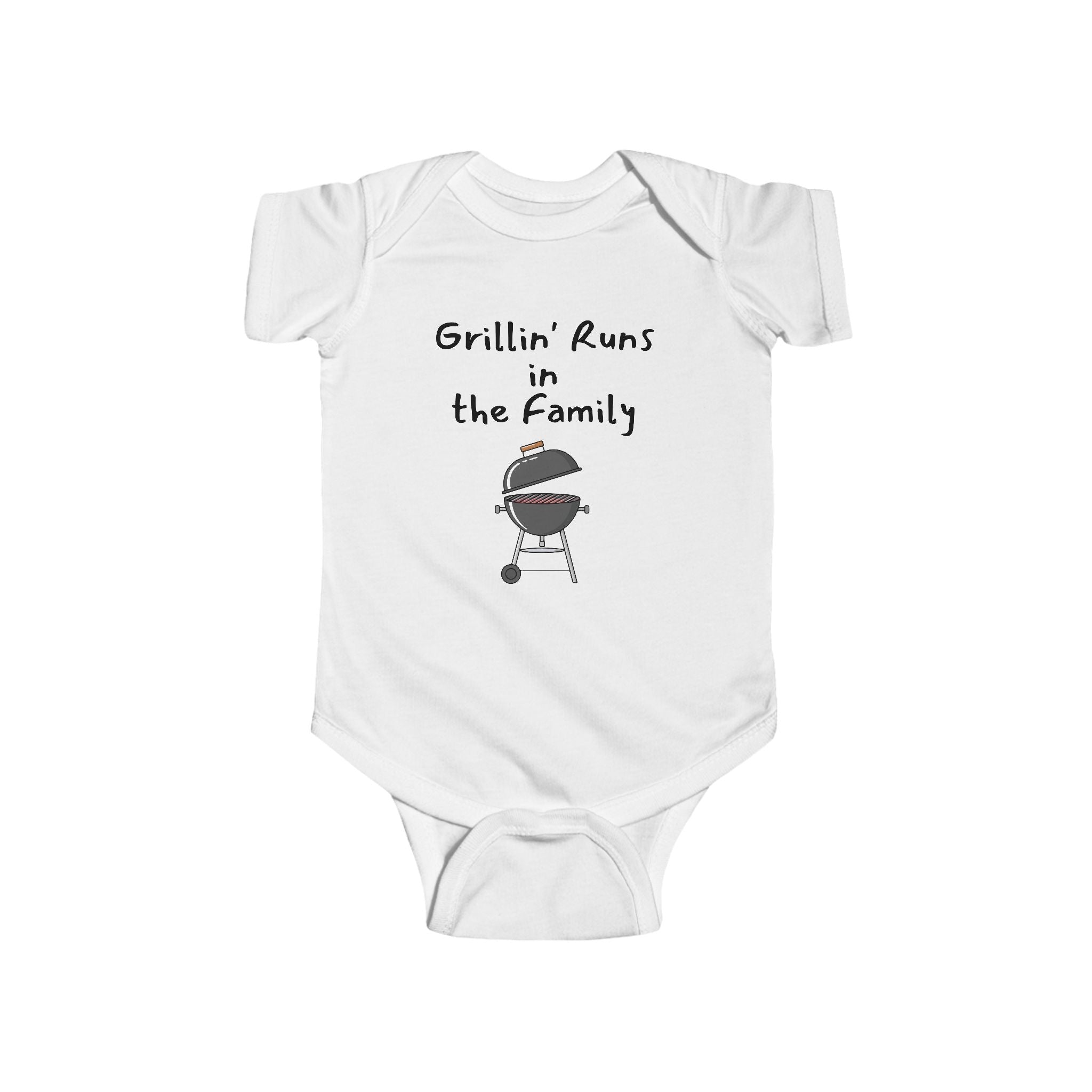 Grillin Runs in the Family Baby Shirt - BBQ baby bodysuit