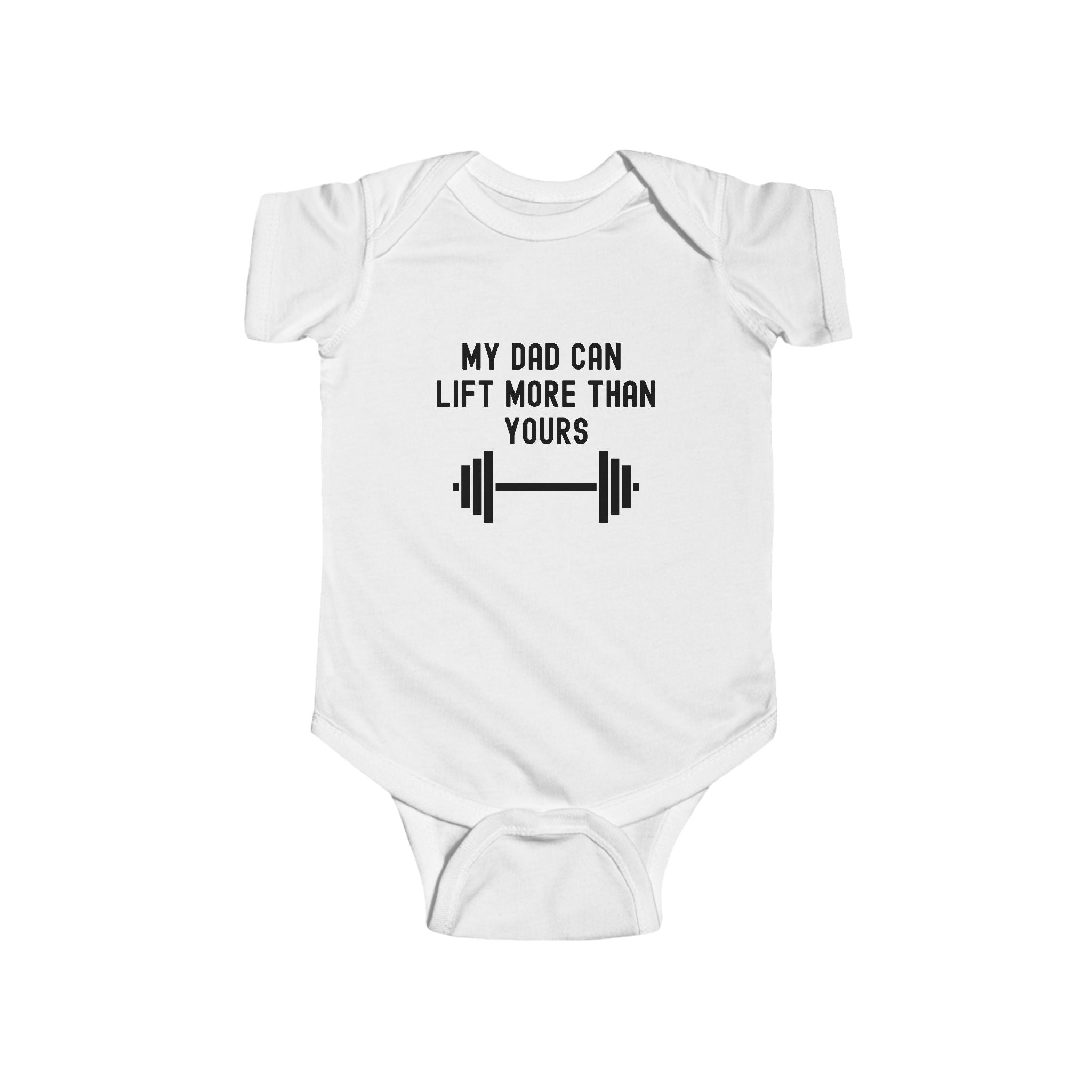 My Dad can Lift More than Yours - Bodybuilding baby bodysuit
