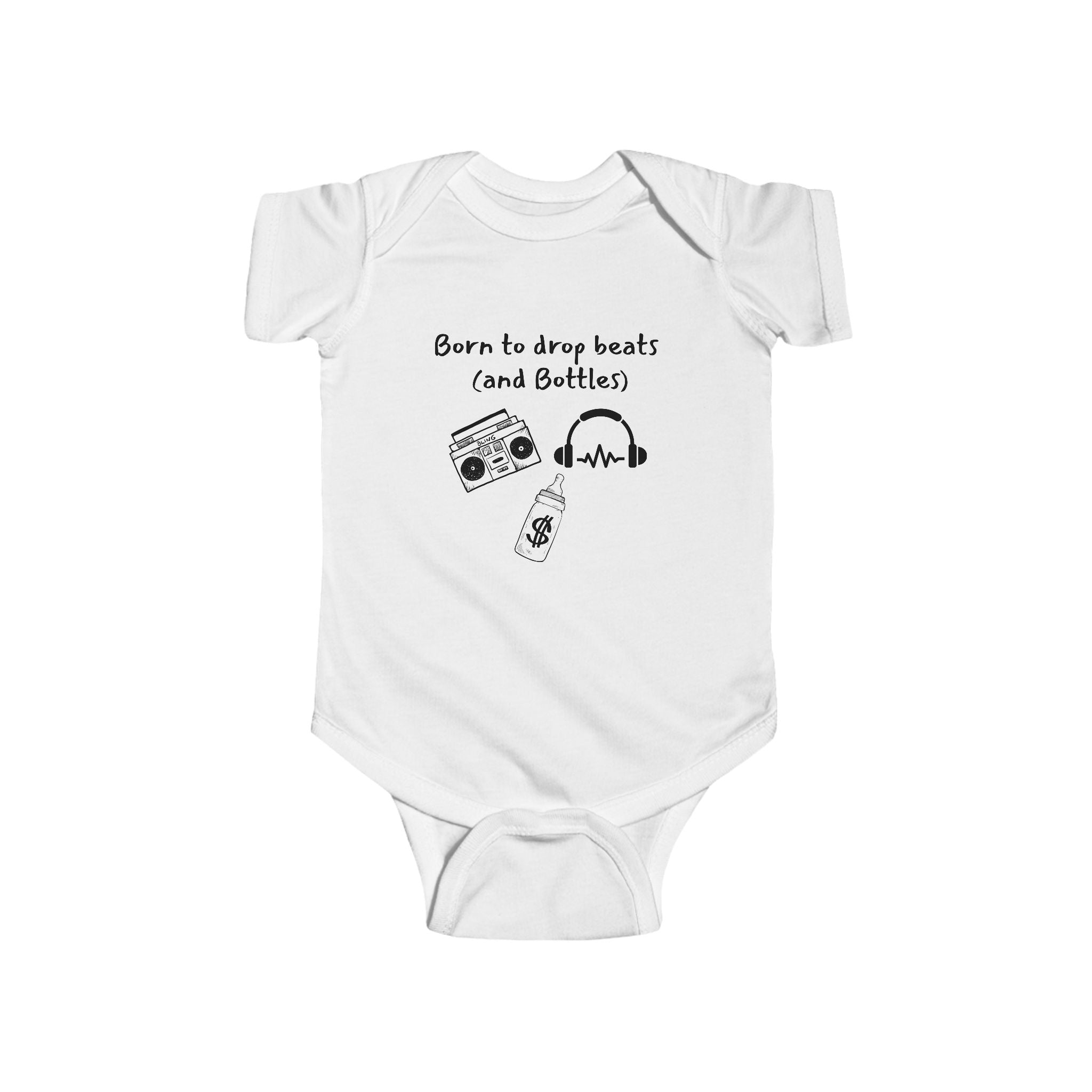 Born to drop beats - Rap DJ baby bodysuit