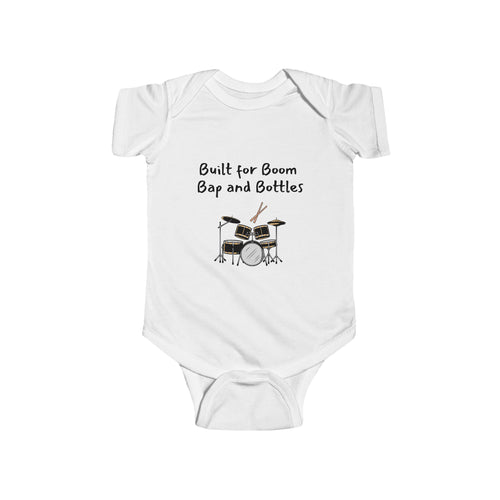 Built for Boom Bap and Bottles - Drummer Baby bodysuit