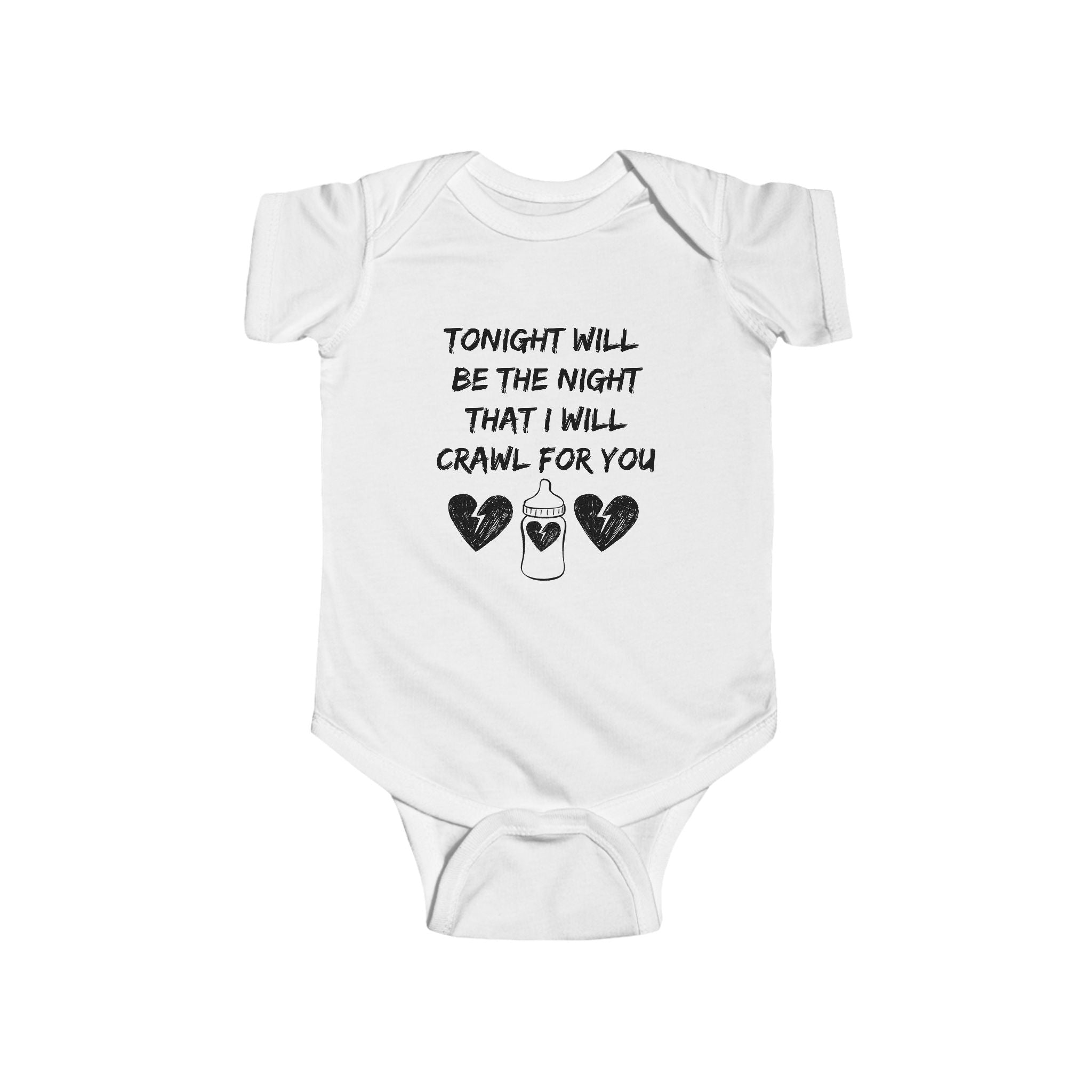 Tonight will be the night that I will Crawl for you - Emo baby bodysuit